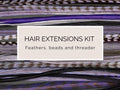 Purple rain, Hair Feather Extension Kit 20-25 cm / 9-11''