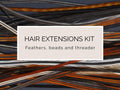 Chocolate Feather Hair Extension Kit 20-25 cm / 9-11''