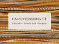 Ginger, Feather hair extension kit, real feathers, 20-25 cm / 9-11''