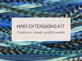 Ocean blue, Hair Feathers Extension Kit 20-25 cm / 9-11''