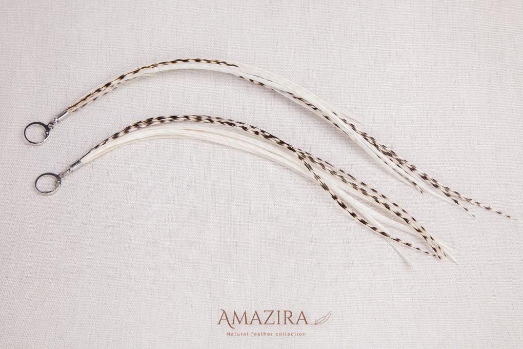 Natural white Bohemian statement earrings