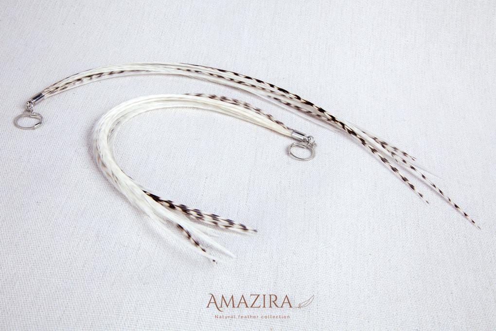 Natural white Bohemian statement earrings