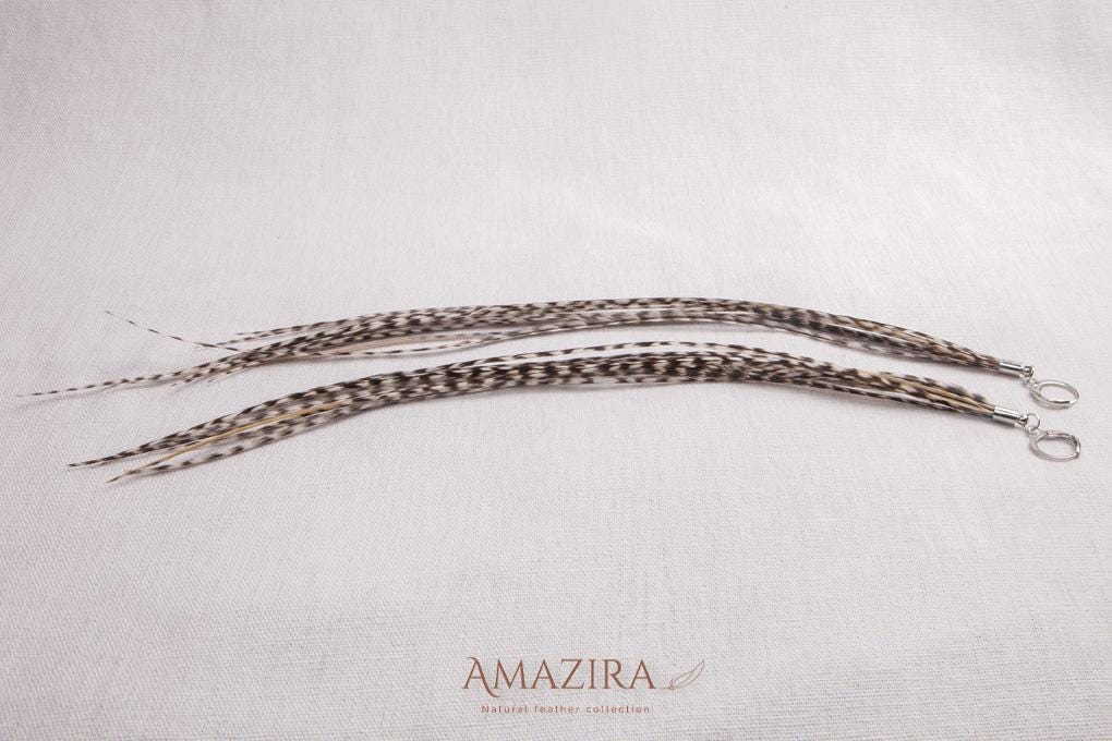 Grizzly feathers earrings
