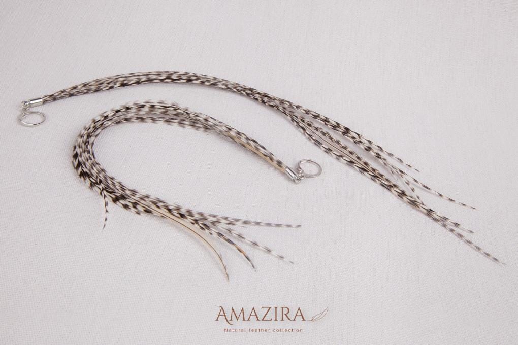 Grizzly feathers earrings