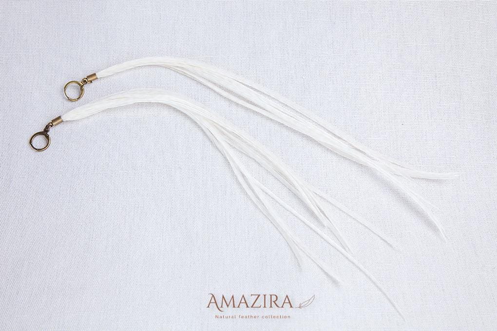 Natural minimalist dangle drop earring