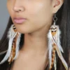 Ginger white owl earrings - Image 4