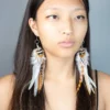 Ginger white owl earrings - Image 7