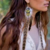 Extra long statement earrings